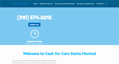 Desktop Screenshot of cashforcarssantamonica.com