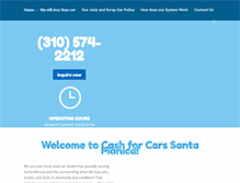 Tablet Screenshot of cashforcarssantamonica.com